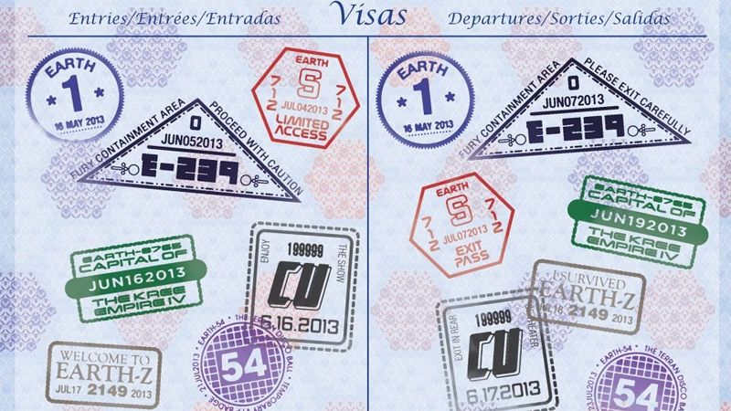 Loki’s multiversal passport includes a cheeky ‘Cinematic Universe’ stamp for Earth-199999 in Young Avengers #8.